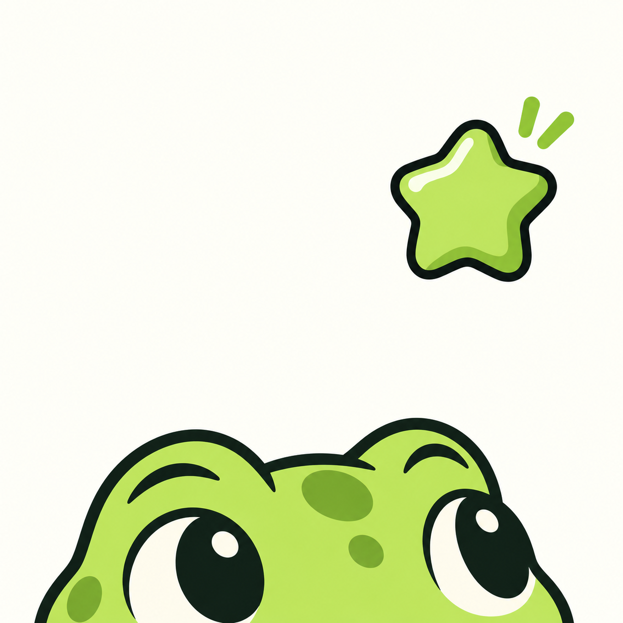 The curious Pokkee gecko peeking at a reward star
